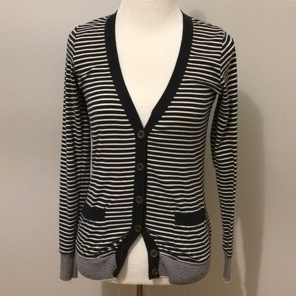 Forever 21 Sweaters - Navy striped cardigan